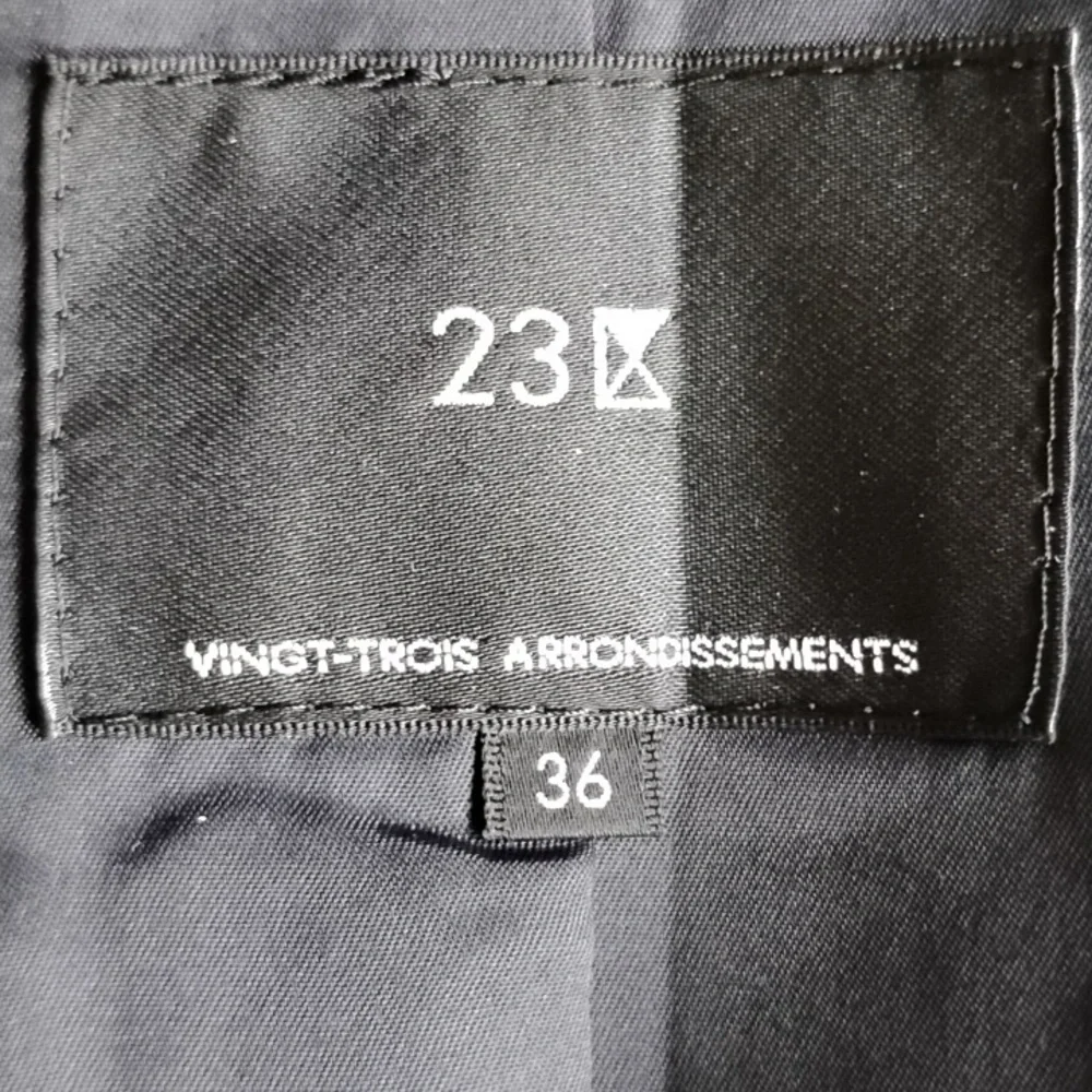 EUC 23ku Merino Wool Cashmere Single Button Hooded Coat Japan 36 S 6 Dark Navy - Picture 3 of 11